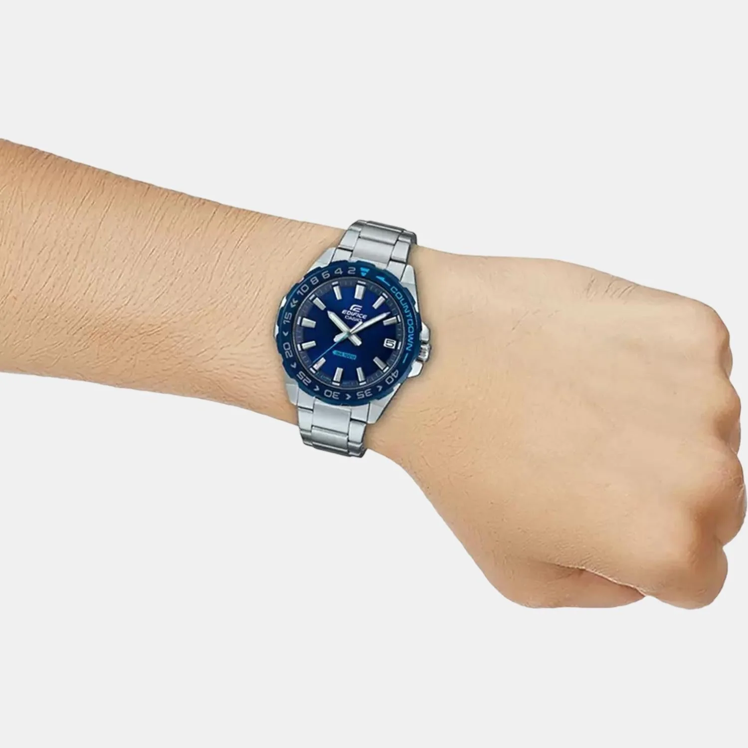 Edifice Men Quartz Blue Dial Analog Resin Watch ED482 - Image 6