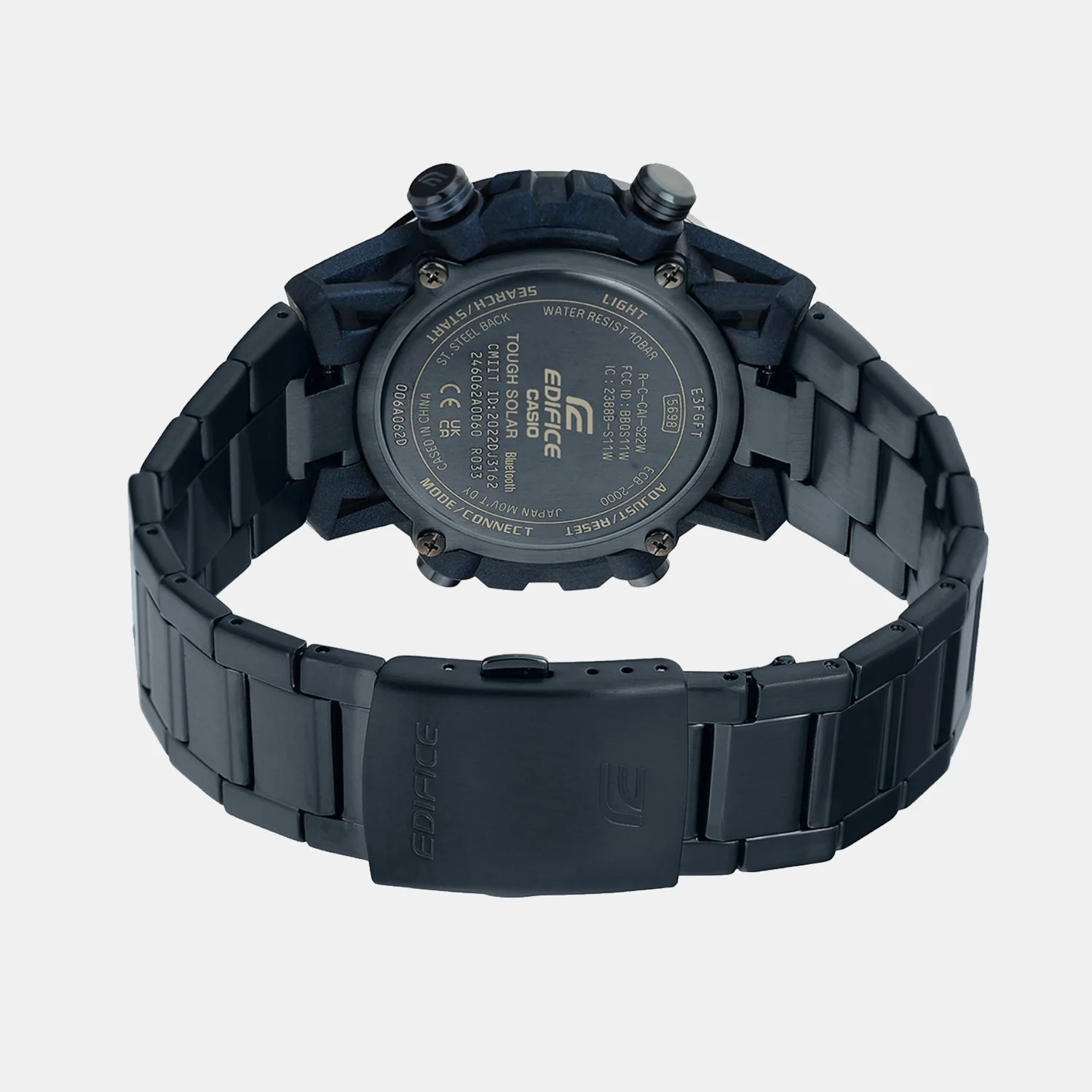 Edifice Men Quartz Navy Blue Dial Analog-Digital Stainless Steel Watch ED640 - Image 6