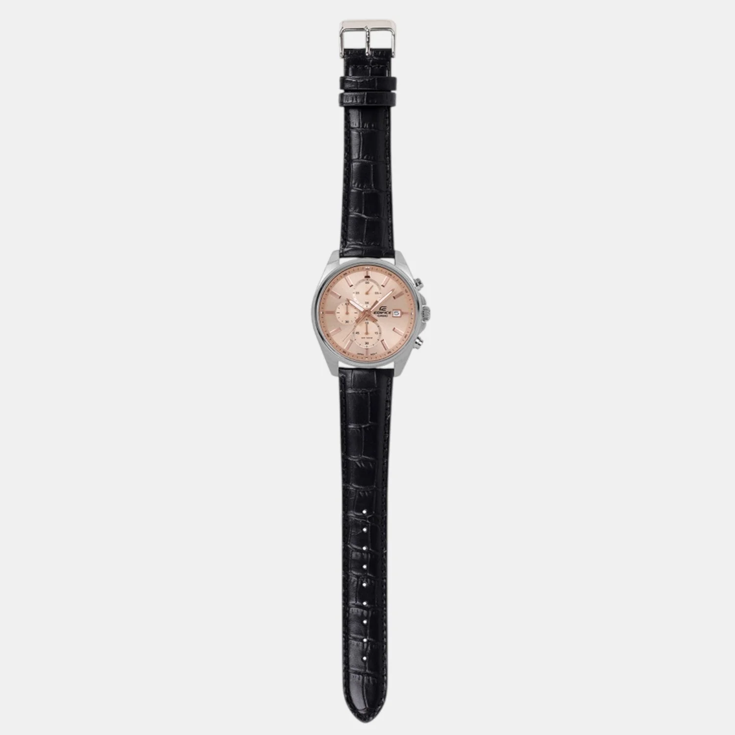 Edifice Men Quartz Peach Dial Analog Stainless Steel Watch ED664 - Image 5