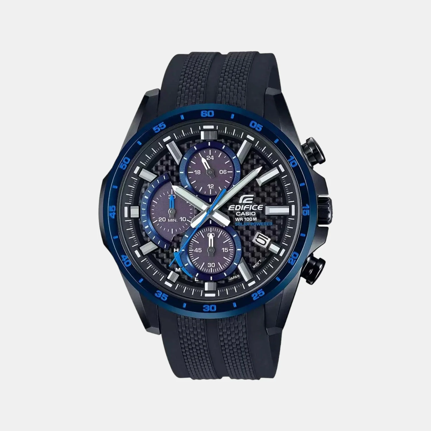 Edifice Men Quartz Two Tone Dial Chronograph Stainless Steel Watch EX505