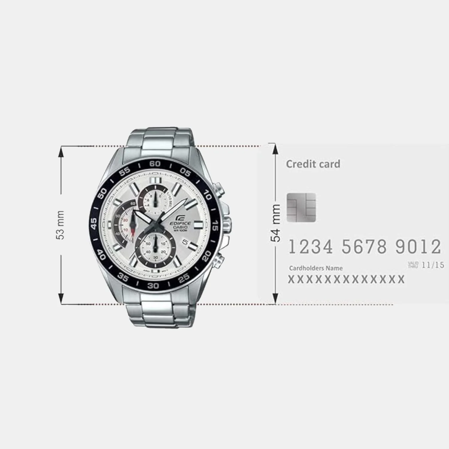 Edifice Men Quartz White Dial Chronograph Stainless Steel Watch ED556 - Image 6