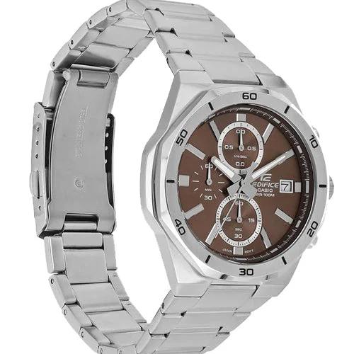 Casio Edifice Standard Chronograph Brown Dial Men 44.3mm ED585 EFV-640D-5AV - Image 4