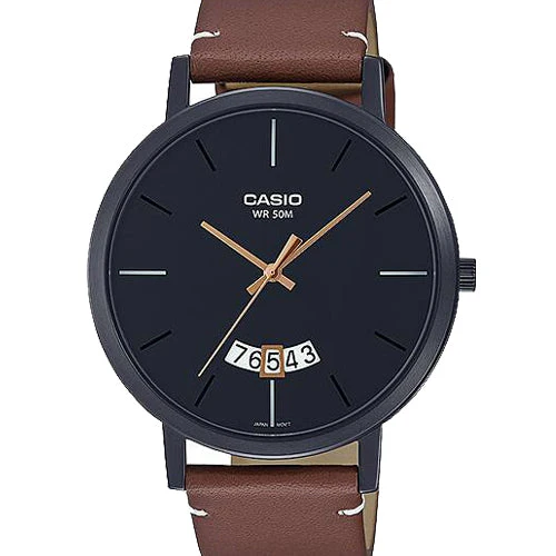 Casio Enticer Black Dial Men 43mm A1868 MTP-B100BL-1EV