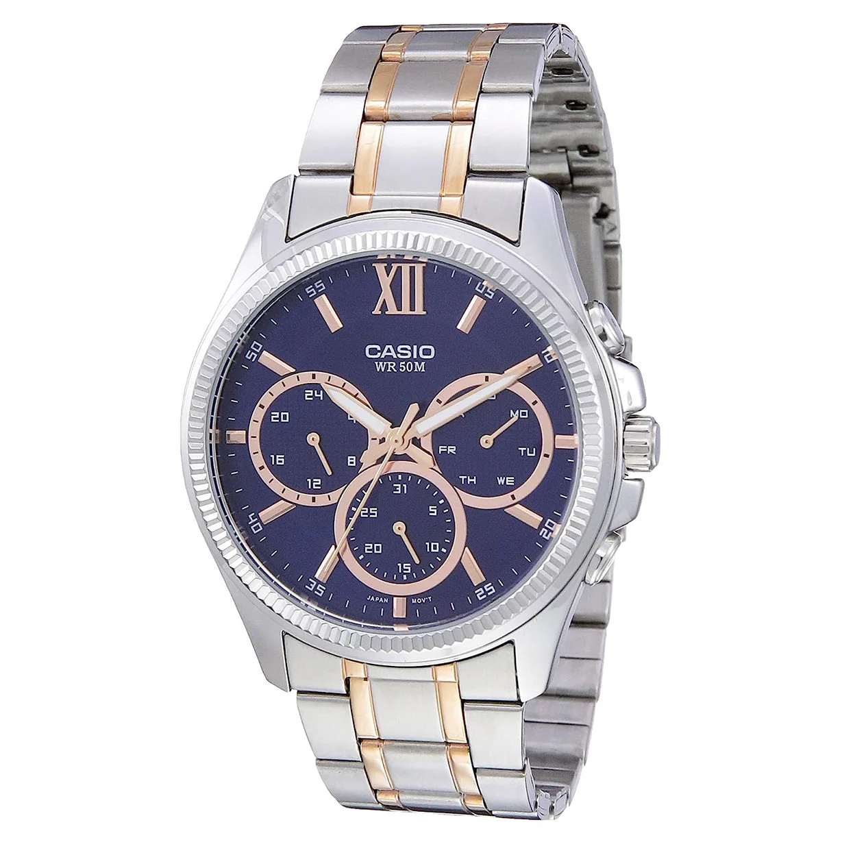 Casio Enticer Blue Dial Men 42mm - Image 4