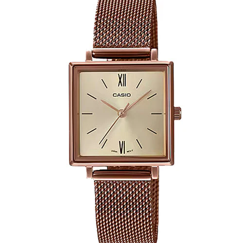 Casio Enticer LTP-E155 series Rose Gold Dial Women 25mm A1548 LTP-E155MR-9B
