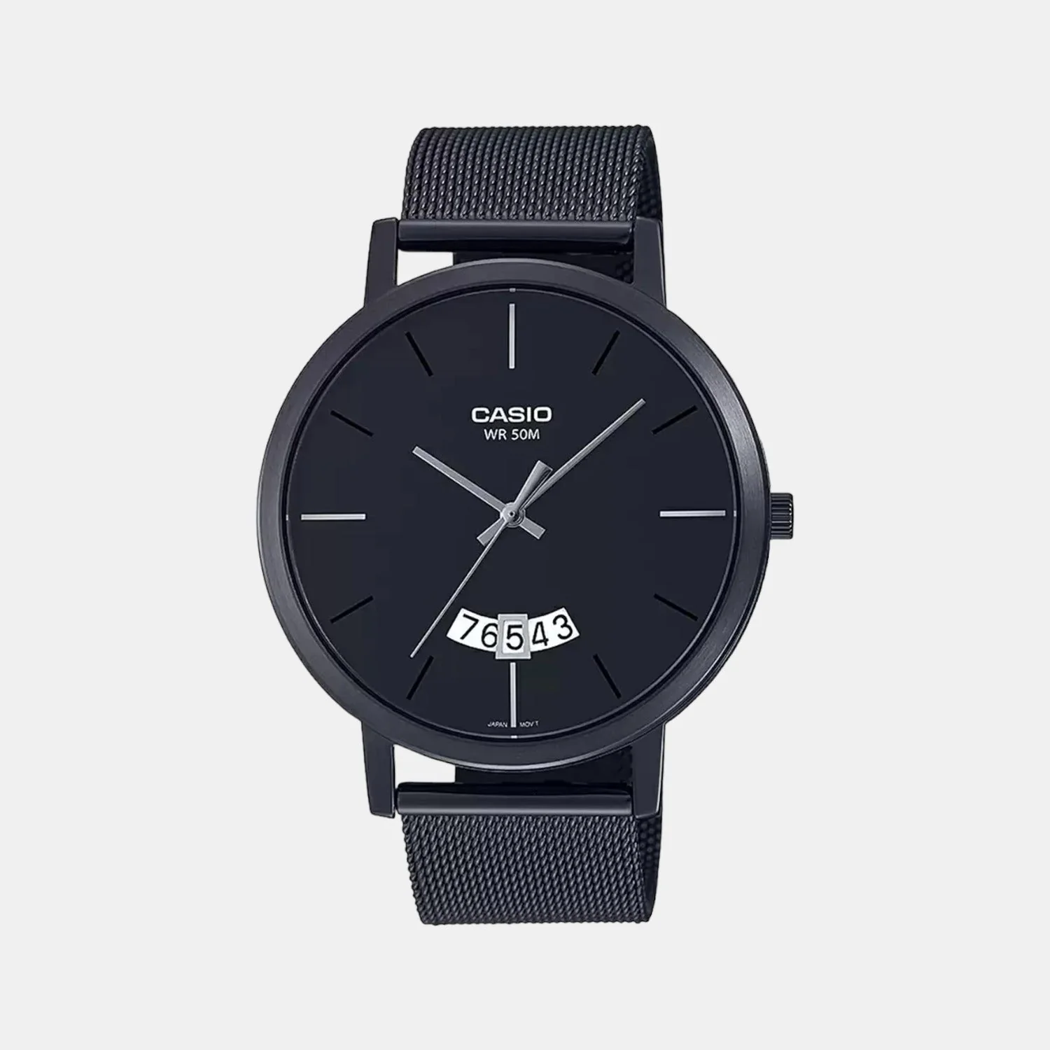 Enticer Men Quartz Black Dial Analog Stainless Steel Watch A1874