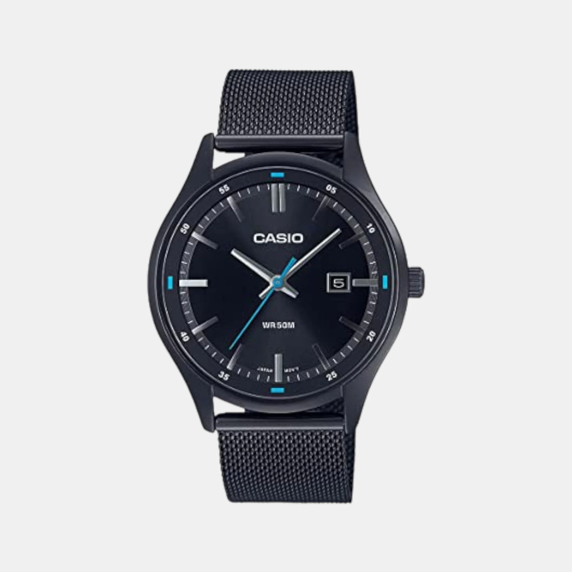 Enticer Men Quartz Black Dial Analog Stainless Steel Watch A2103
