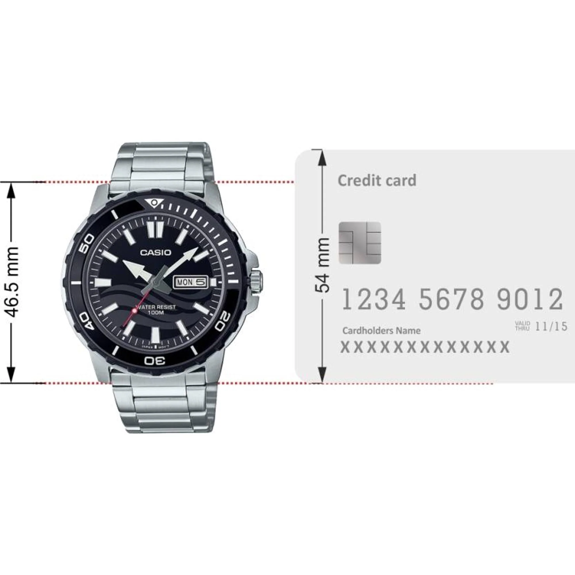 Enticer Men Quartz Black Dial Analog Stainless Steel Watch A2116 - Image 5