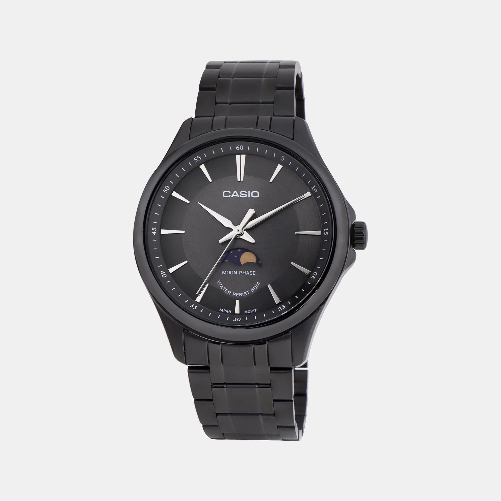 Enticer Men Quartz Black Dial Analog Stainless Steel Watch A2164