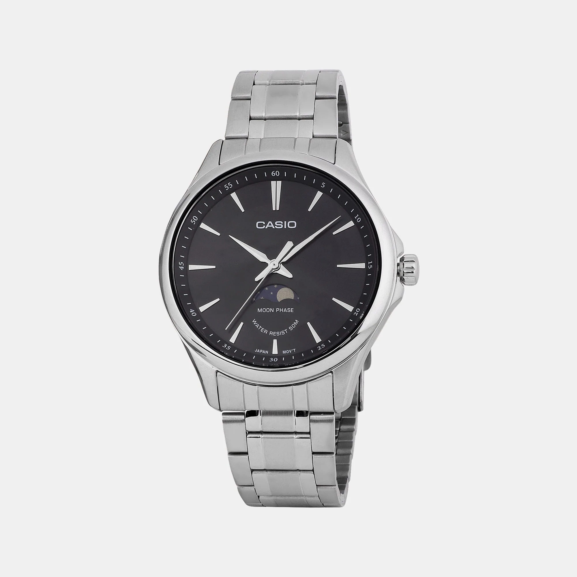 Enticer Men Quartz Black Dial Analog Stainless Steel Watch A2165