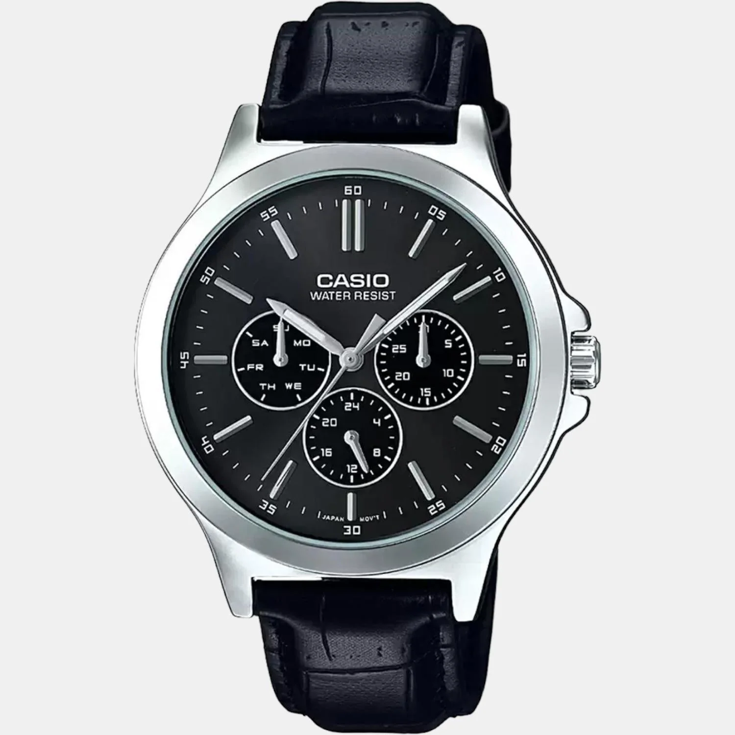 Enticer Men Quartz Black Dial Multi-Function Leather Watch A1176 - Image 2