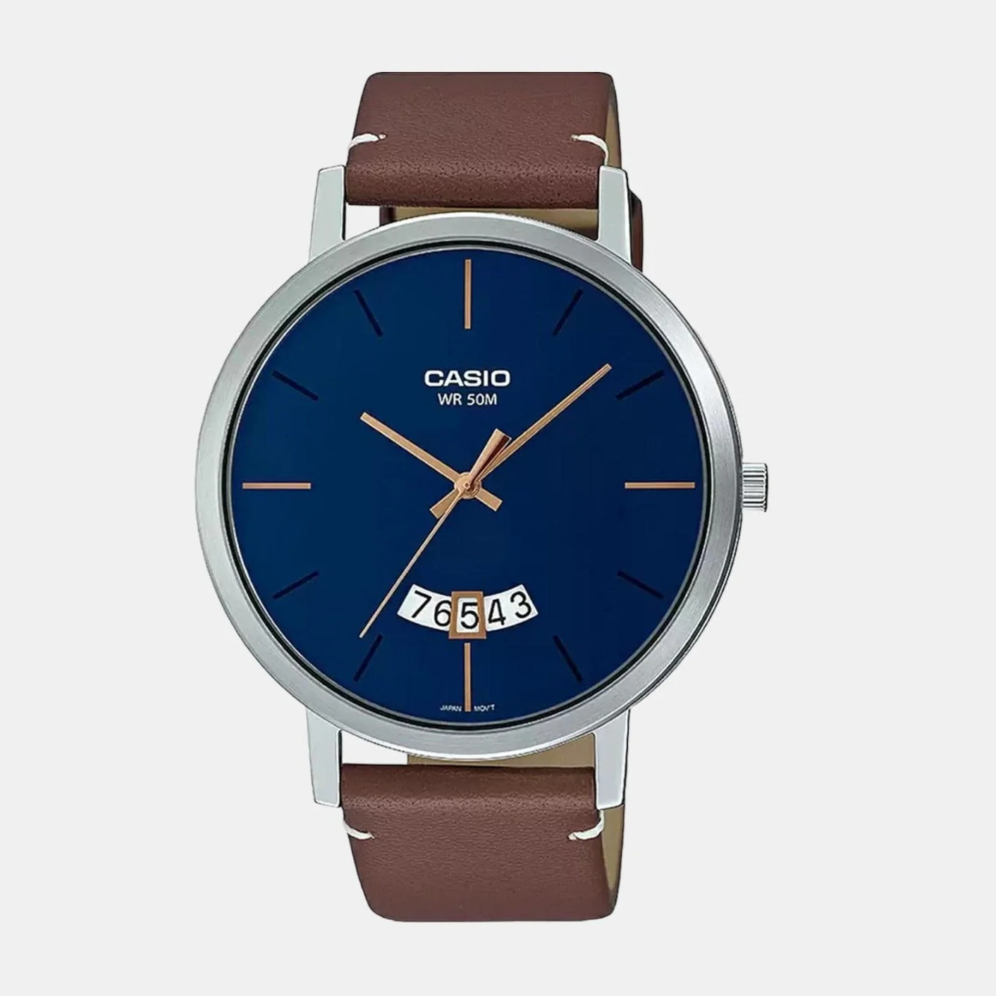 Enticer Men Quartz Blue Dial Analog Leather Watch A1870
