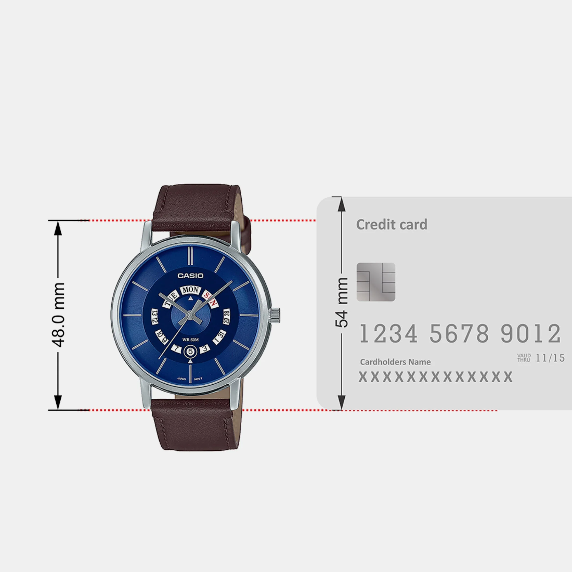Enticer Men Quartz Blue Dial Analog Leather Watch A2136 - Image 6