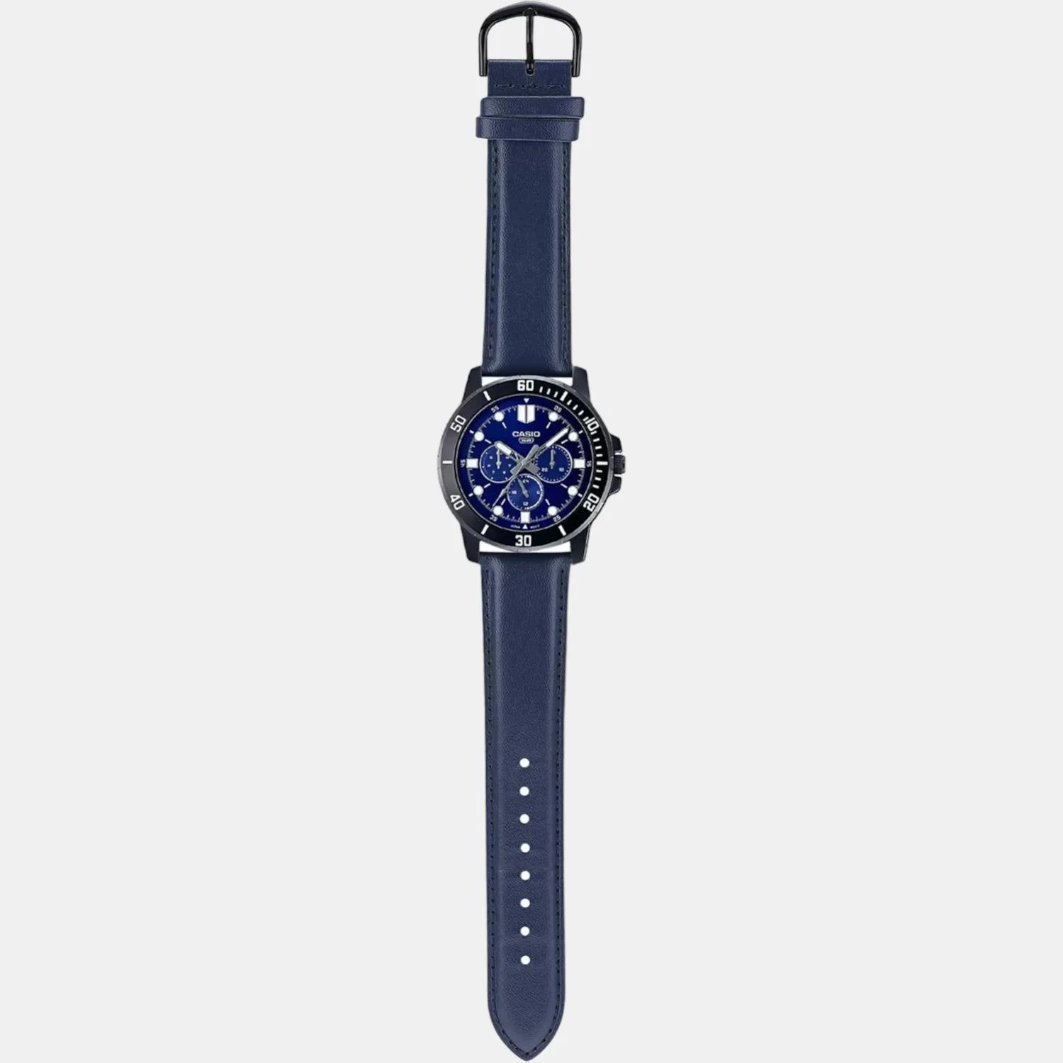 Enticer Men Quartz Blue Dial Chronograph Leather Watch A1987 - Image 5