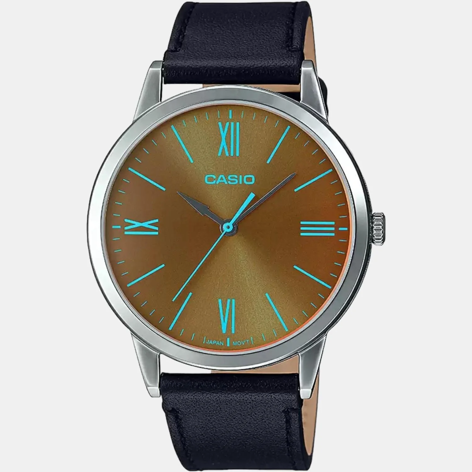 Enticer Men Quartz Brown Dial Analog Leather Watch A2011 - Image 2