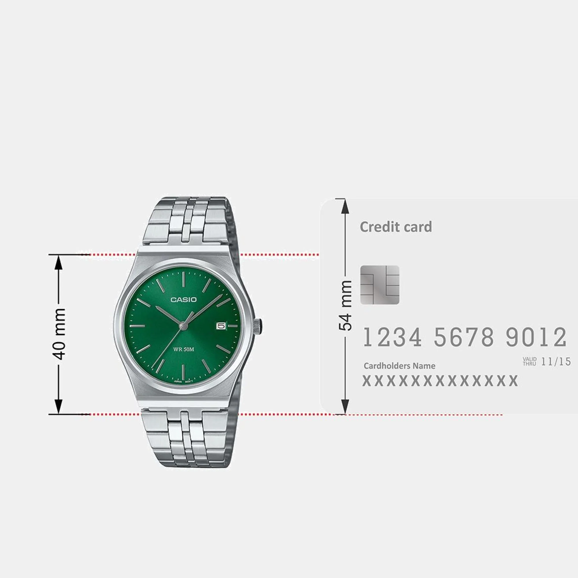 Enticer Men Quartz Green Dial Analog Stainless Steel Watch A2236 - Image 8