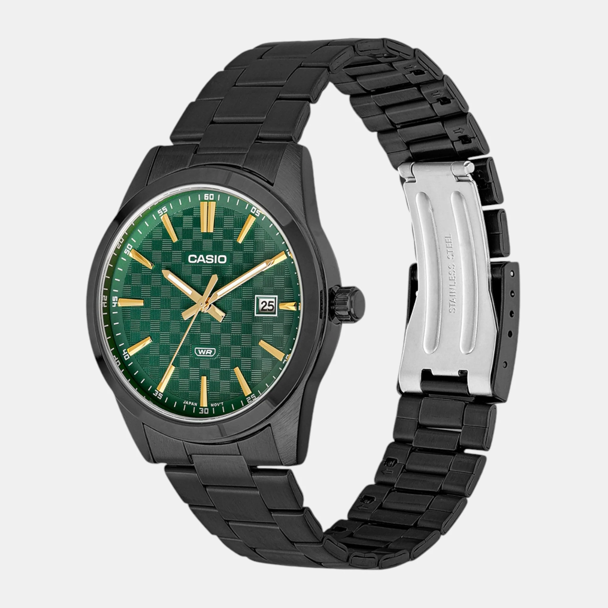 Enticer Men Quartz Green Dial Analog Stainless Steel Watch A2240 - Image 3