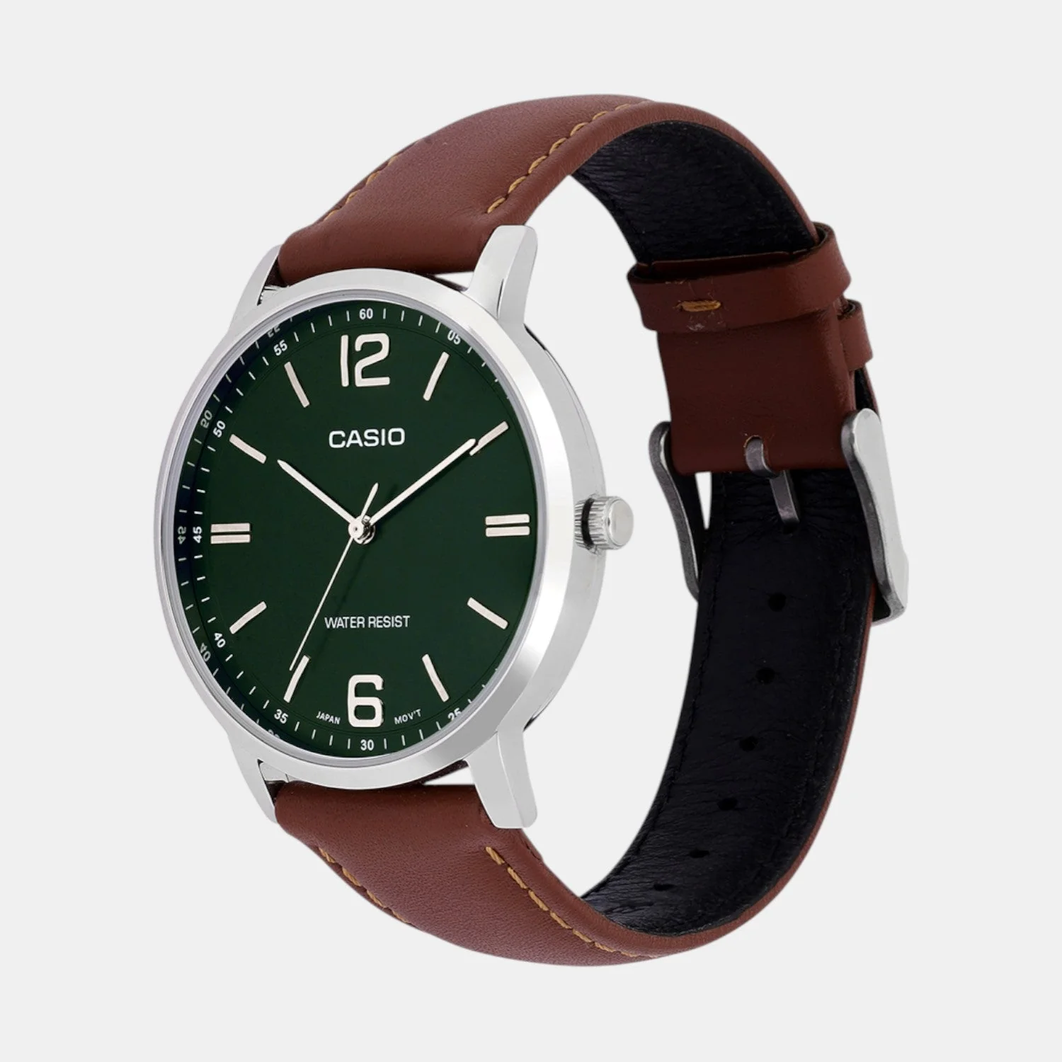 Enticer Men Quartz Green Dial Analog Stainless Steel Watch A2438 - Image 3