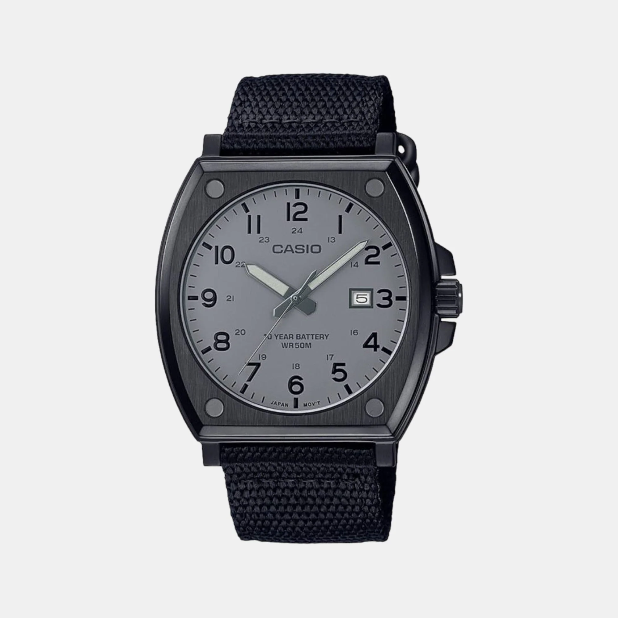 Enticer Men Quartz Grey Dial Analog Fabric Watch A2123