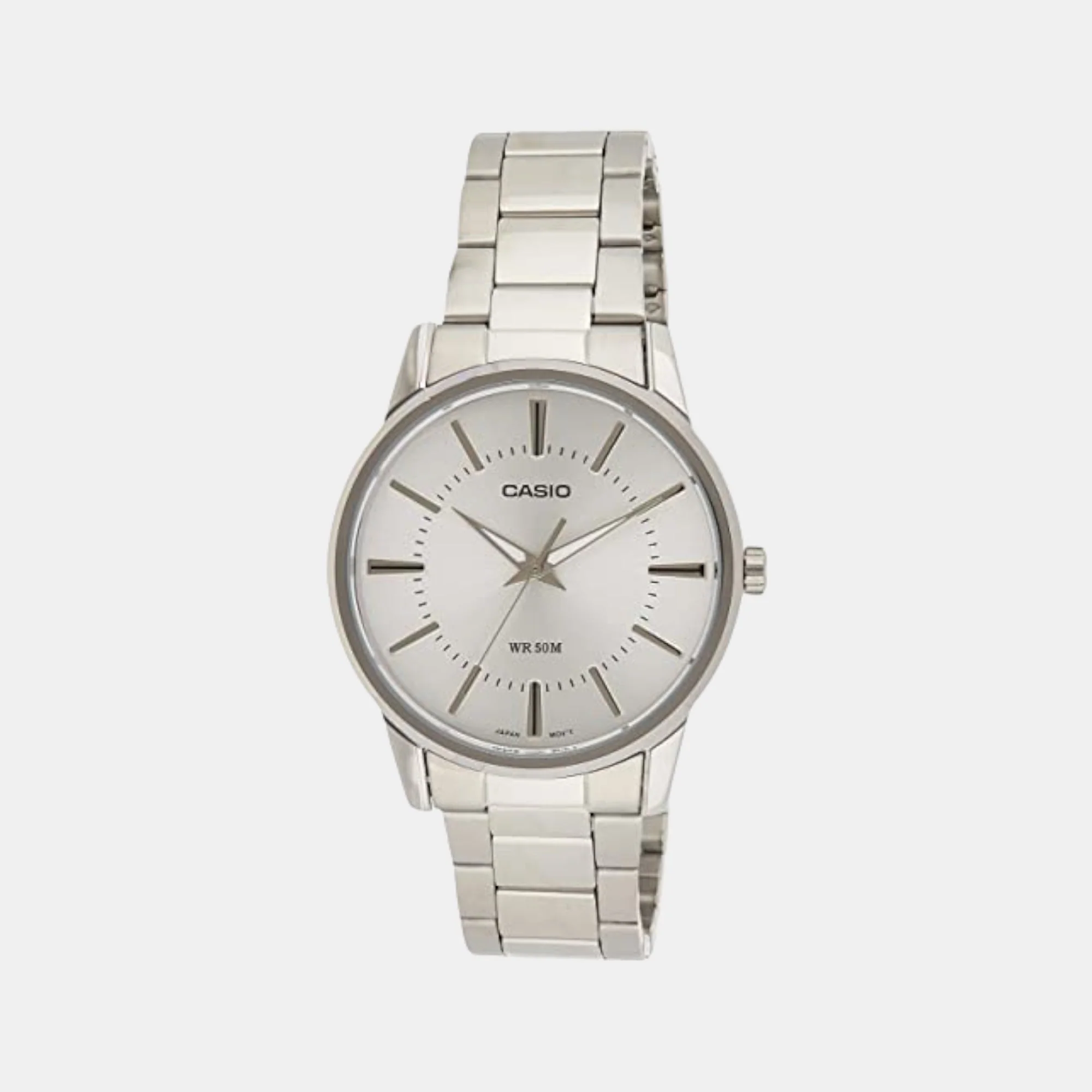Enticer Men Quartz Silver Dial Analog Stainless Steel Watch A494