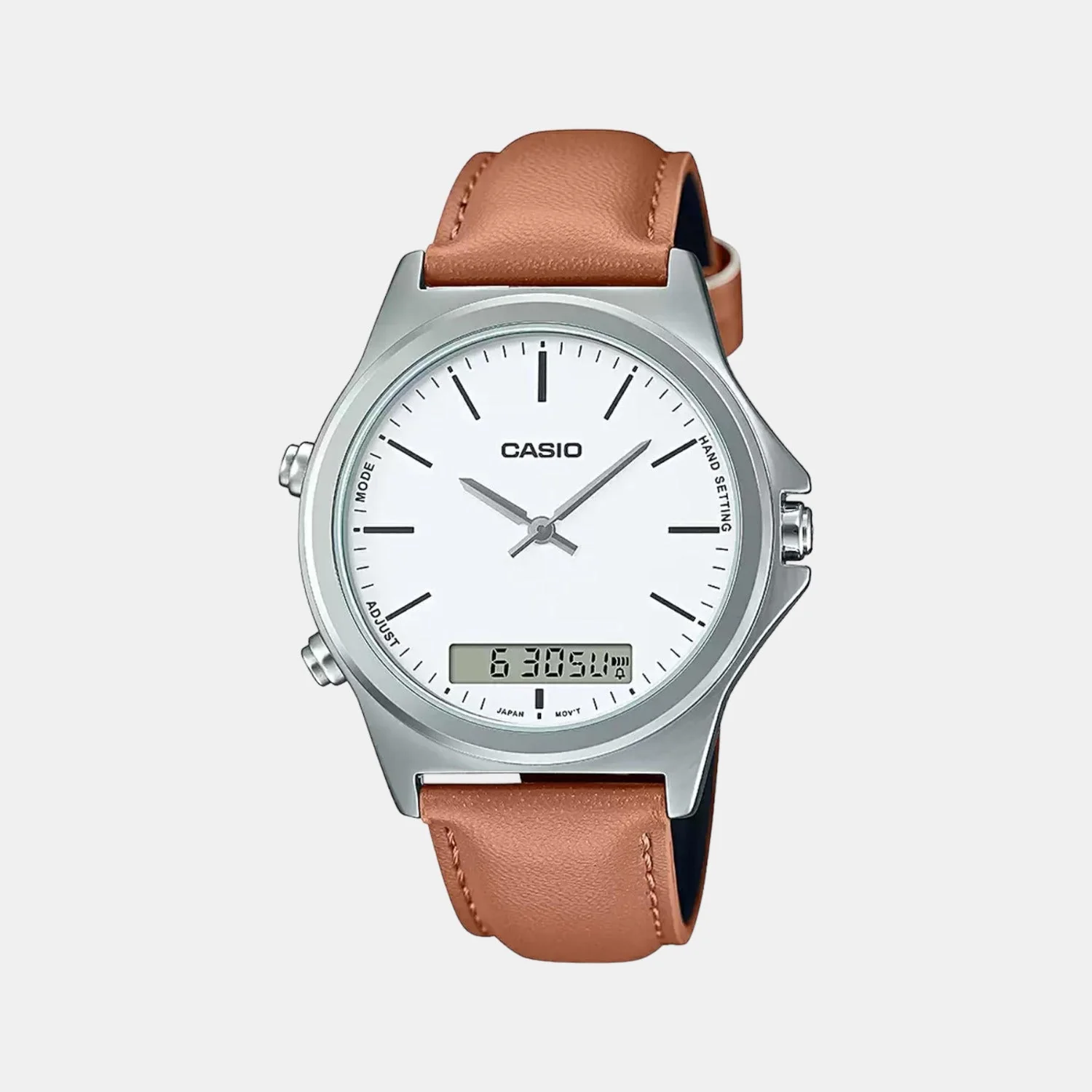 Enticer Men Quartz White Dial Analog Leather Watch A1929
