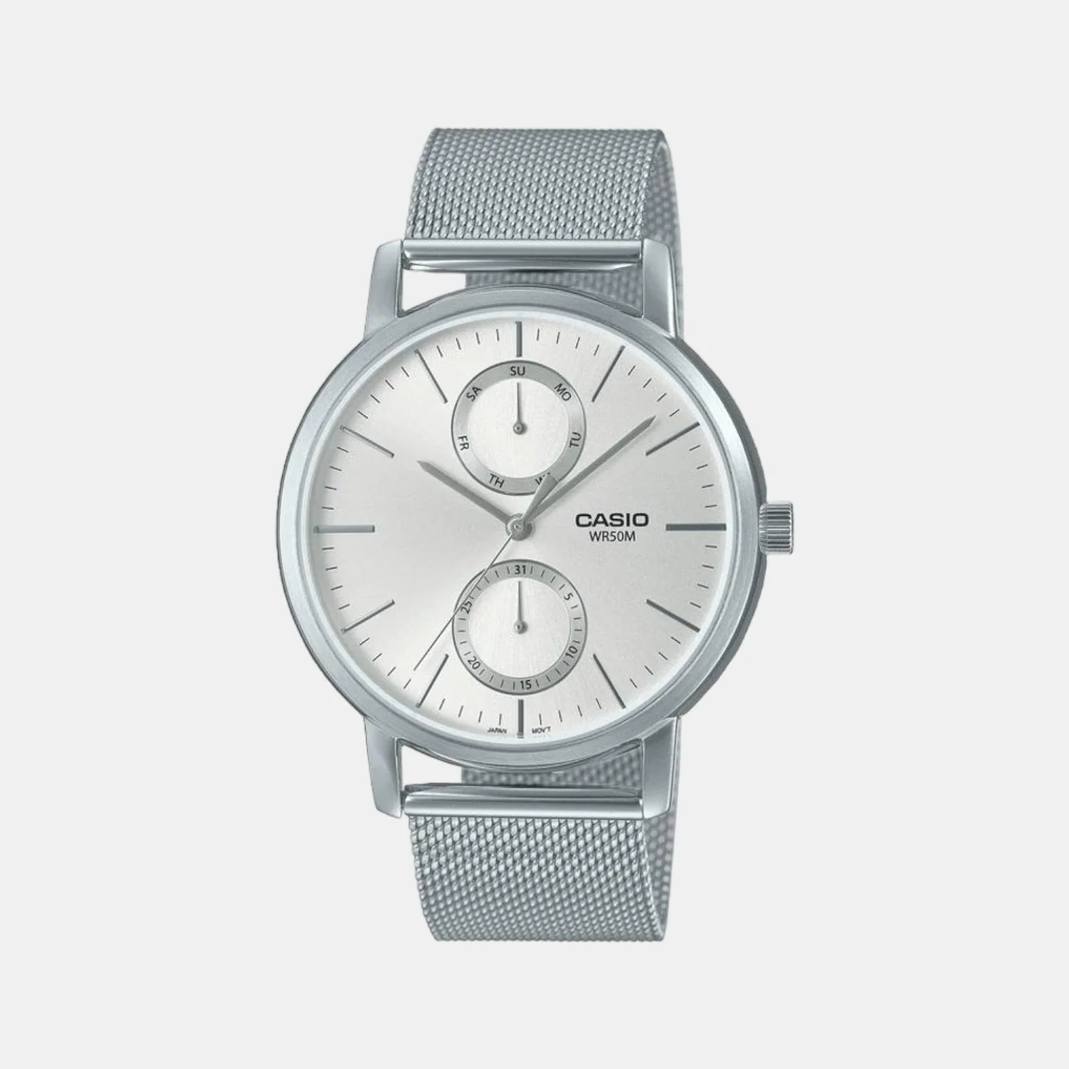 Enticer Men Quartz White Dial Chronograph Stainless Steel Watch A2066