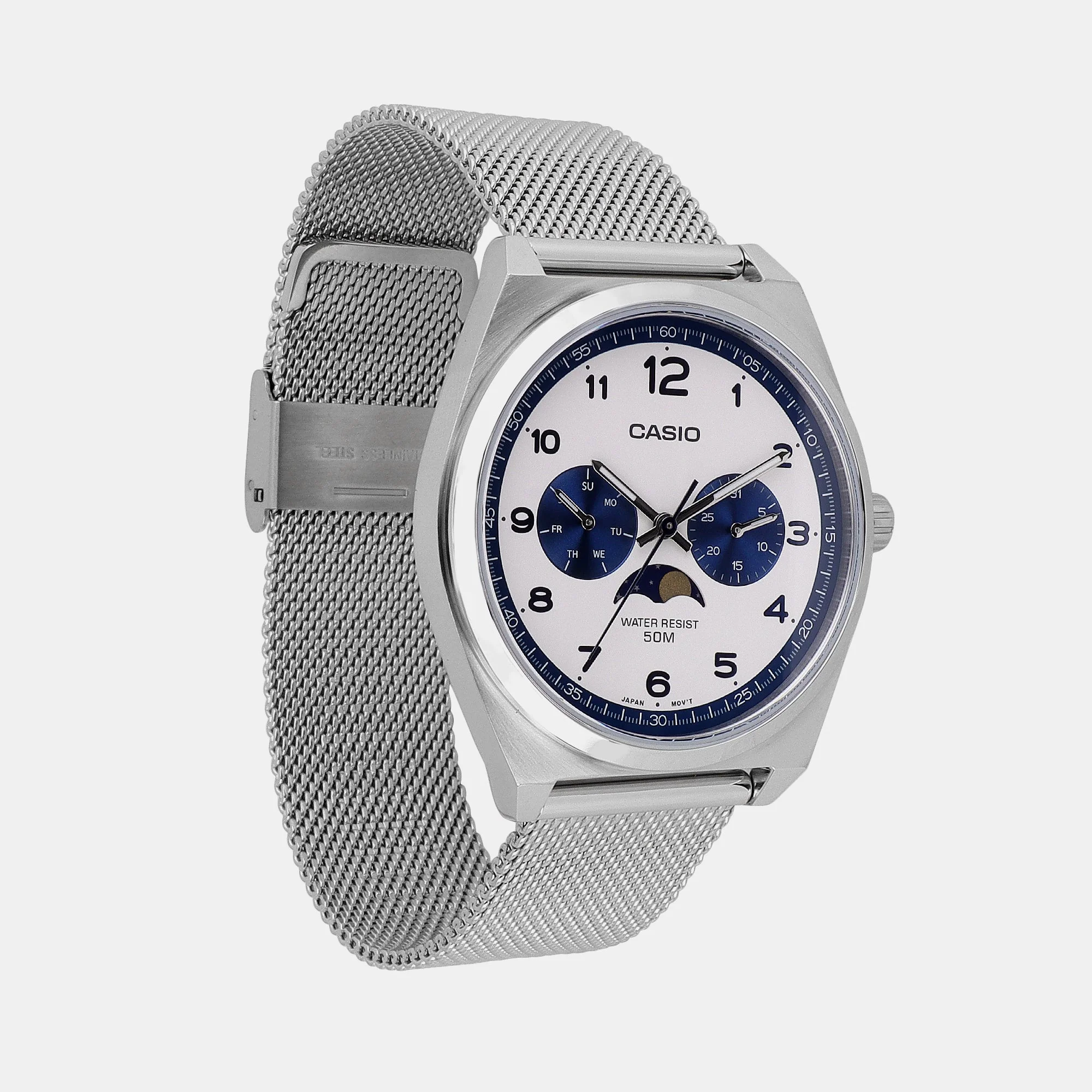 Enticer Men Quartz White Dial Chronograph Stainless Steel Watch A2180 - Image 3
