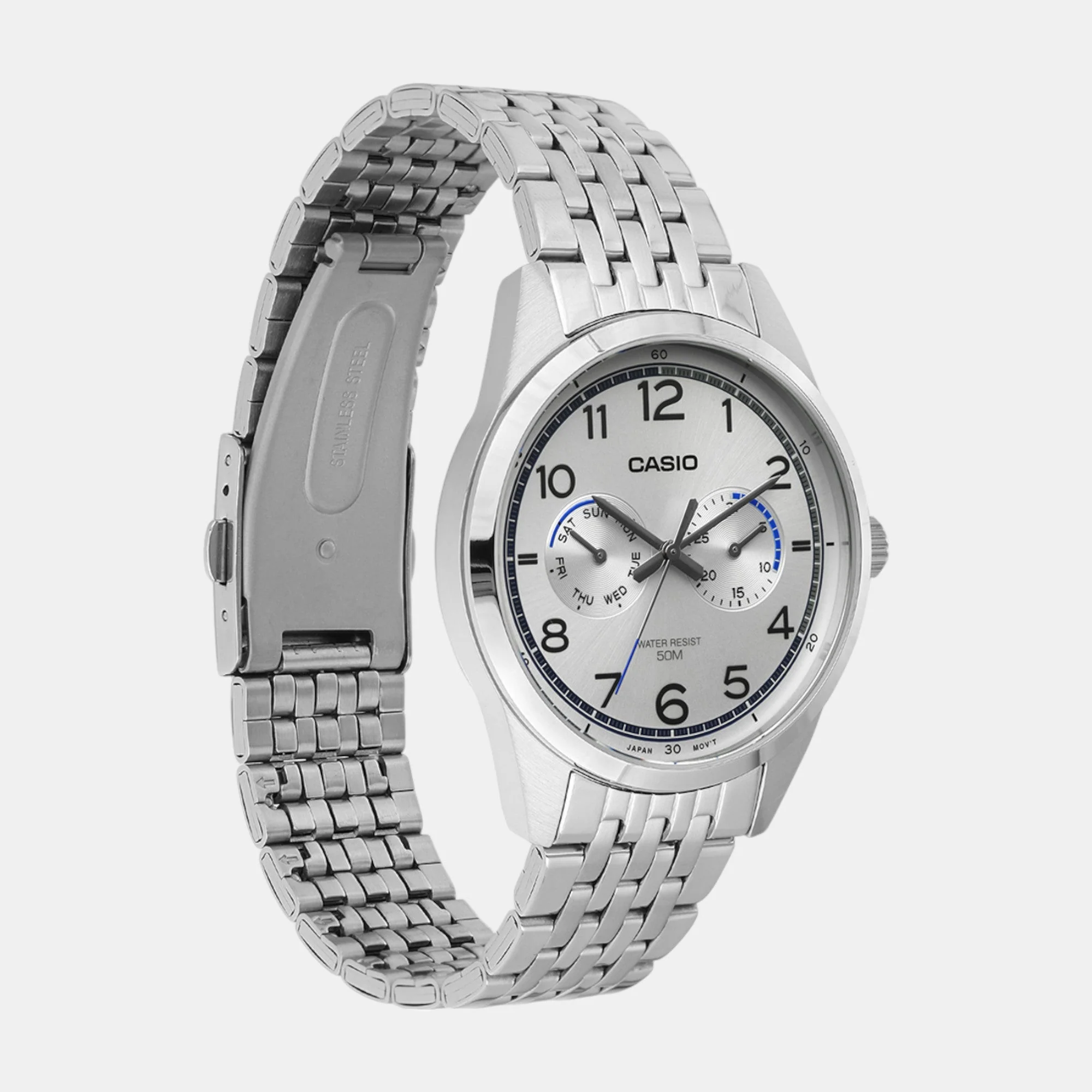 Enticer Men Quartz White Dial Multi-Function Stainless Steel Watch A2333 - Image 3