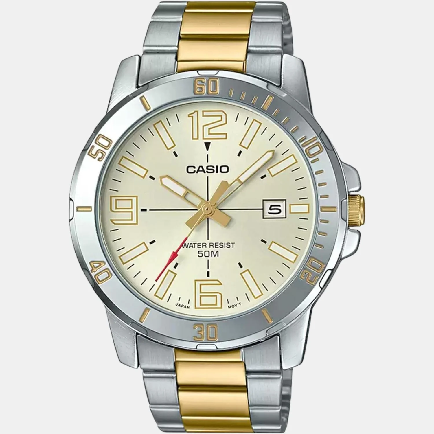 Enticer Men Quartz Yellow Dial Analog Stainless Steel Watch A1736 - Image 2