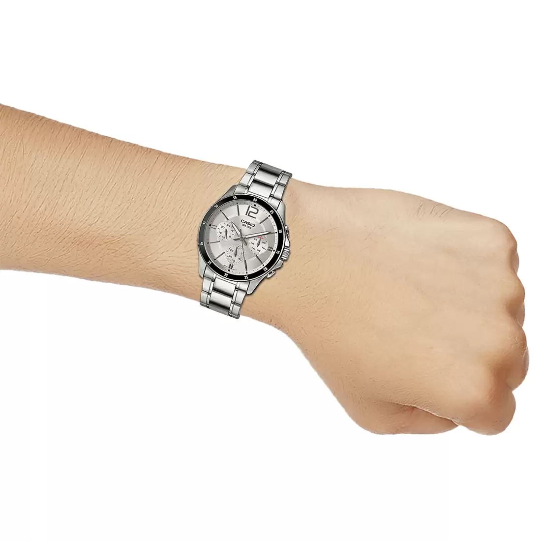 Casio Enticer Silver Dial Men 43.5mm - Image 3