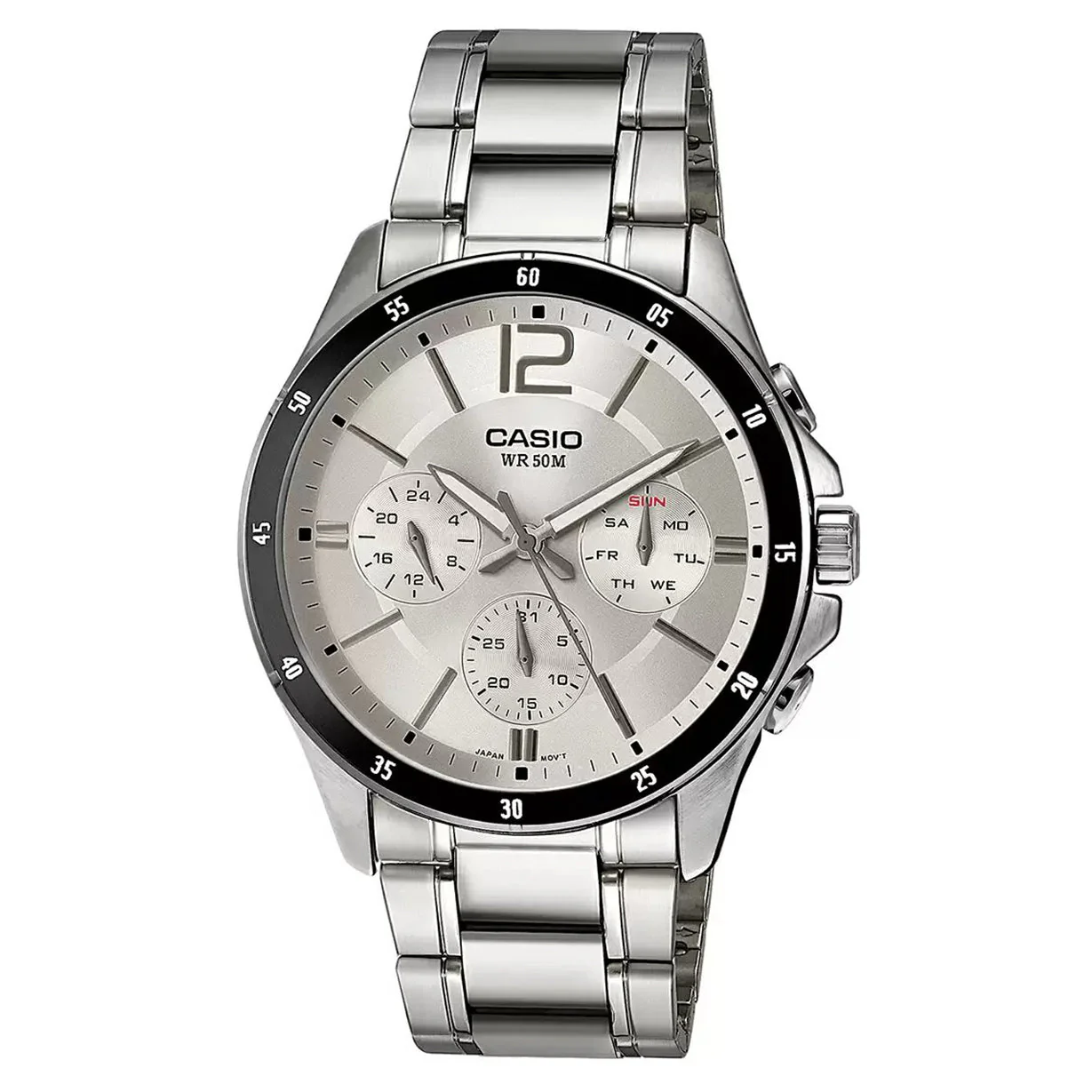 Casio Enticer Silver Dial Men 43.5mm - Image 4