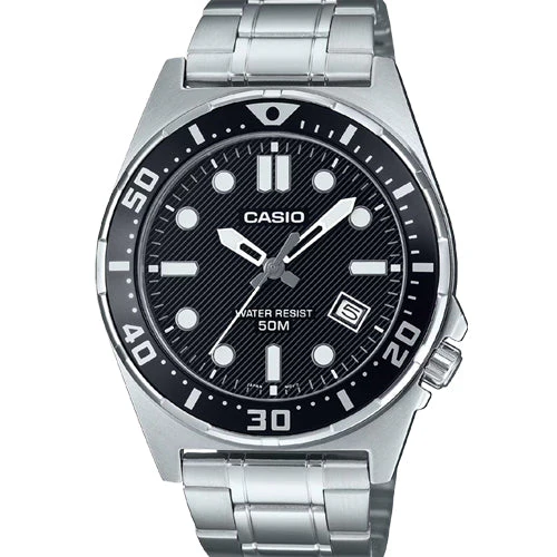Casio Enticer Standard Black Dial Men 43.6mm A2376 MTD-135D-1AV