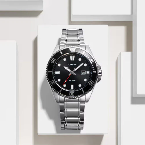 Casio Enticer Standard Black Dial Men 46.3mm A2189 MDV-107D-1A1V - Image 2