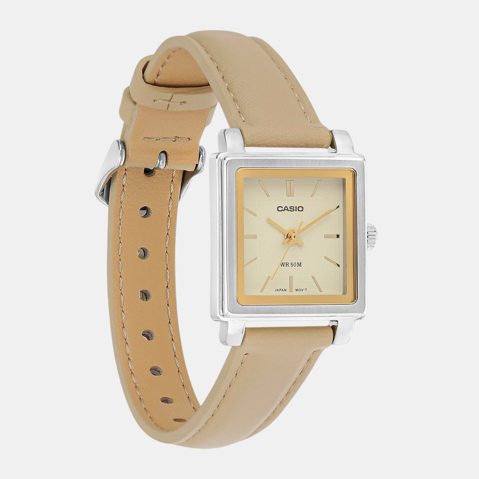 Enticer Women Quartz Beige Dial Analog Leather Watch A2235 - Image 2
