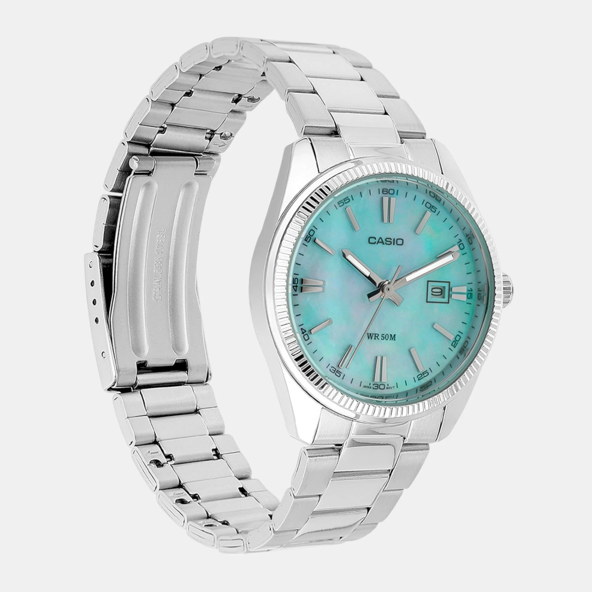 Enticer Women Quartz Blue Dial Analog Stainless Steel Watch A2363 - Image 3