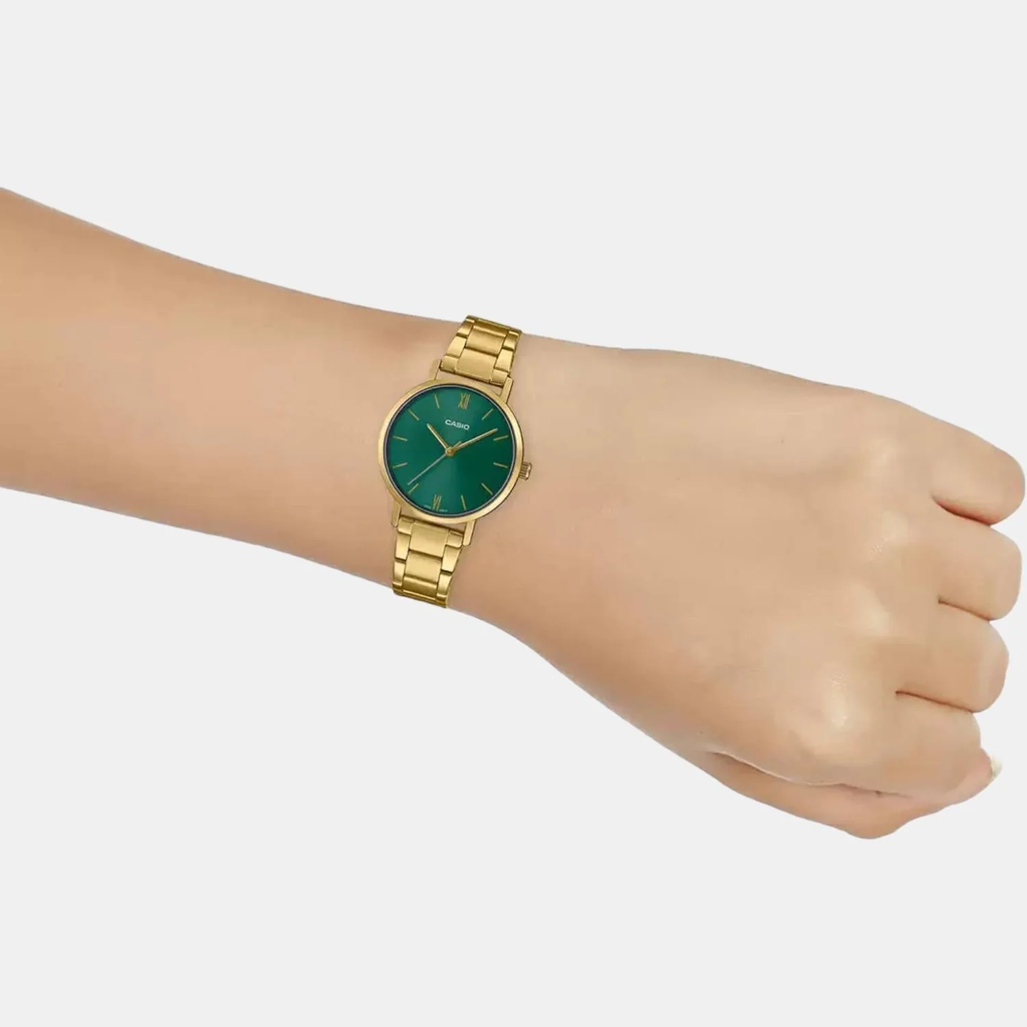 Enticer Women Quartz Green Dial Analog Stainless Steel Watch A1999 - Image 5