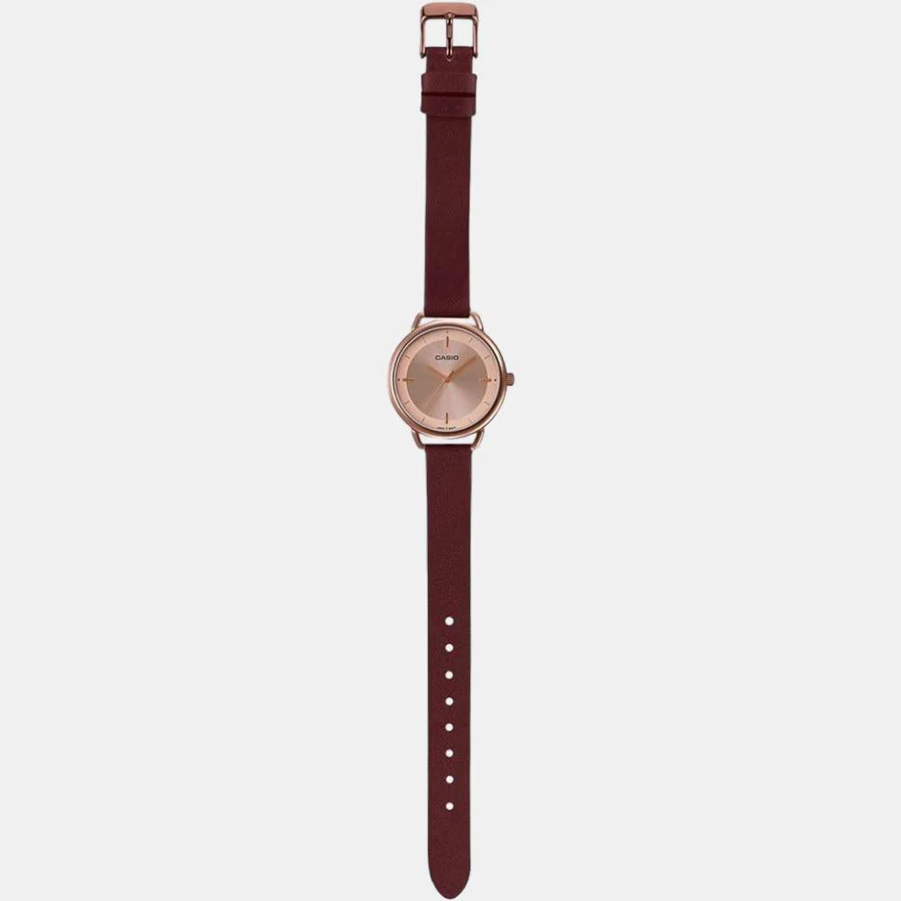 Enticer Women Quartz Rose Gold Dial Analog Leather Watch A1802 - Image 5