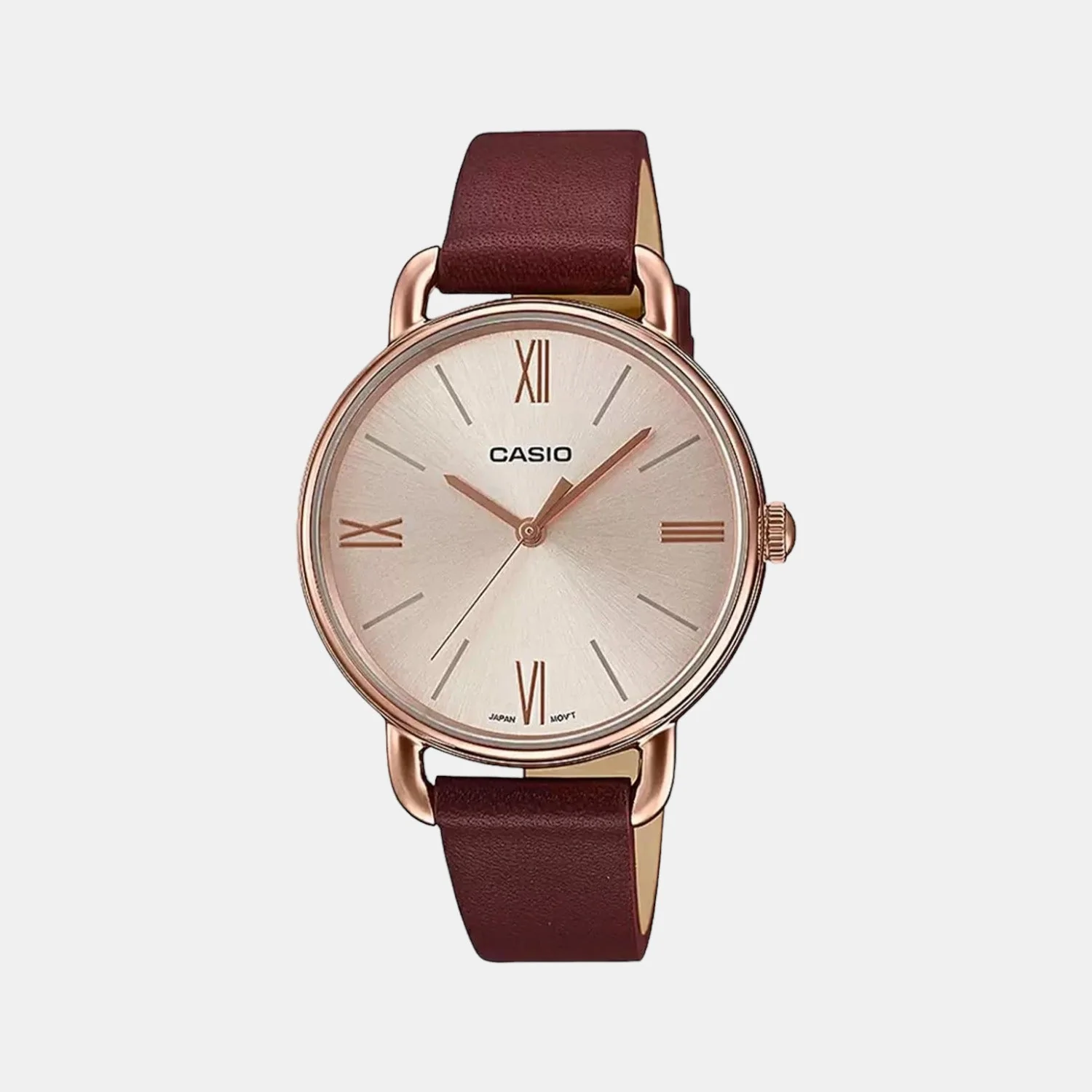 Enticer Women Quartz Rose Gold Dial Analog Leather Watch A1806