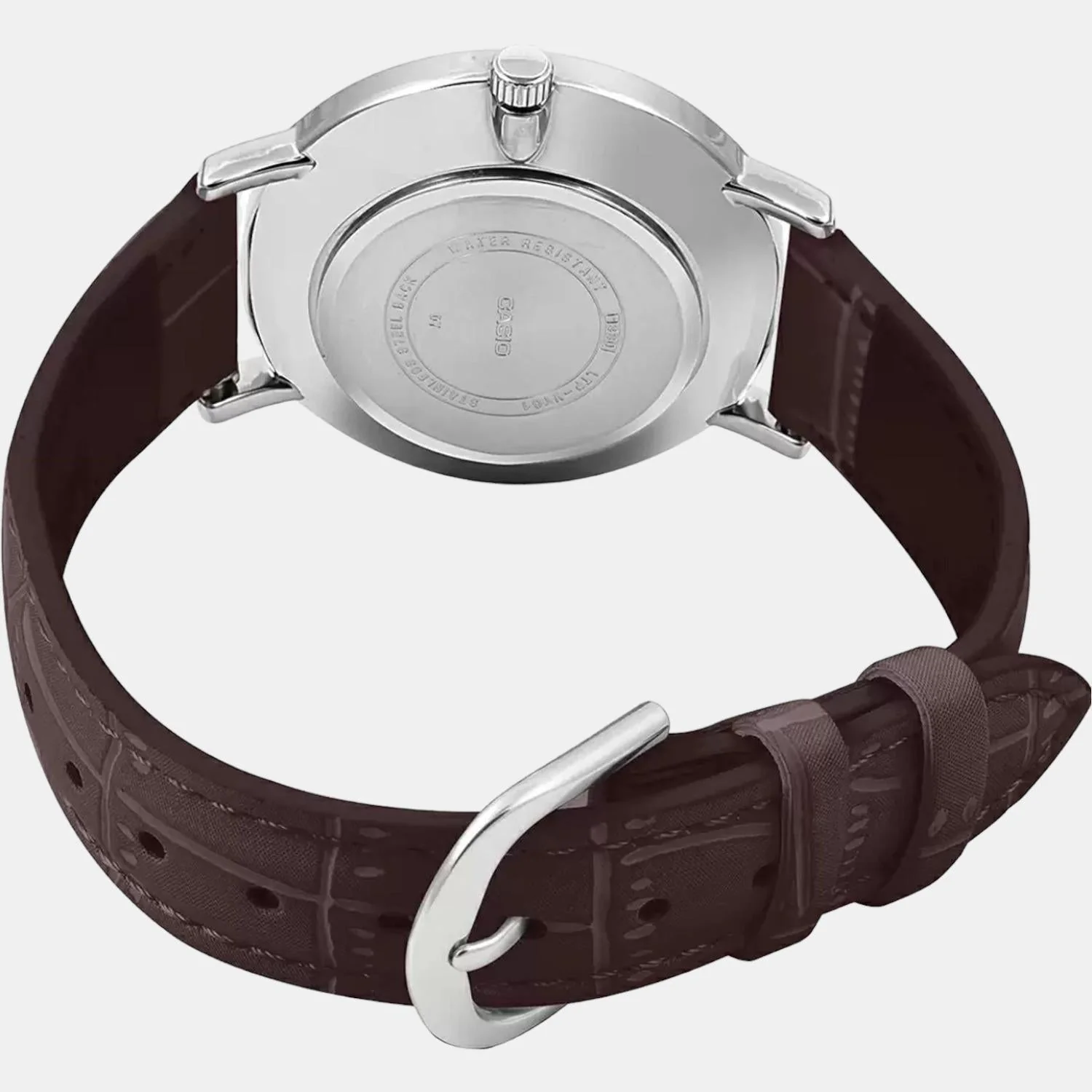Enticer Women Quartz Silver Dial Analog Leather Watch A1628 - Image 5