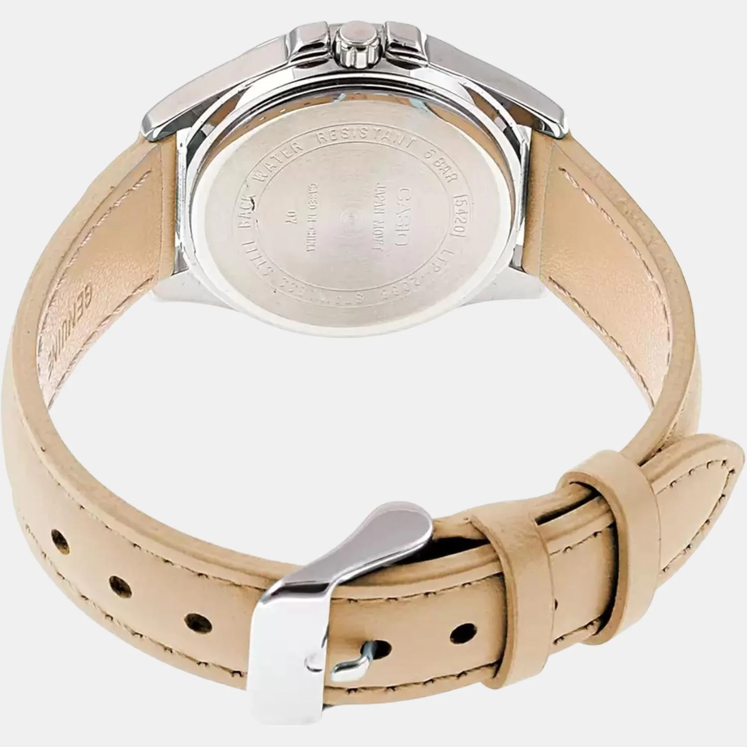 Enticer Women Quartz Yellow Dial Chronograph Leather Watch A1576 - Image 4