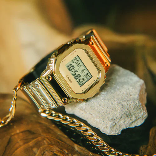 Casio G-Shock FINE METALLIC Series G-STEEL 5600 Series Gold Dial Men 43.2mm G1667 GM-5600YMG-9 - Image 4