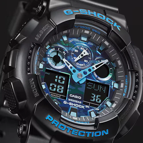 Casio G-Shock GA-100 Series Blue Dial Men 51.2mm G625 GA-100CB-1A - Image 2