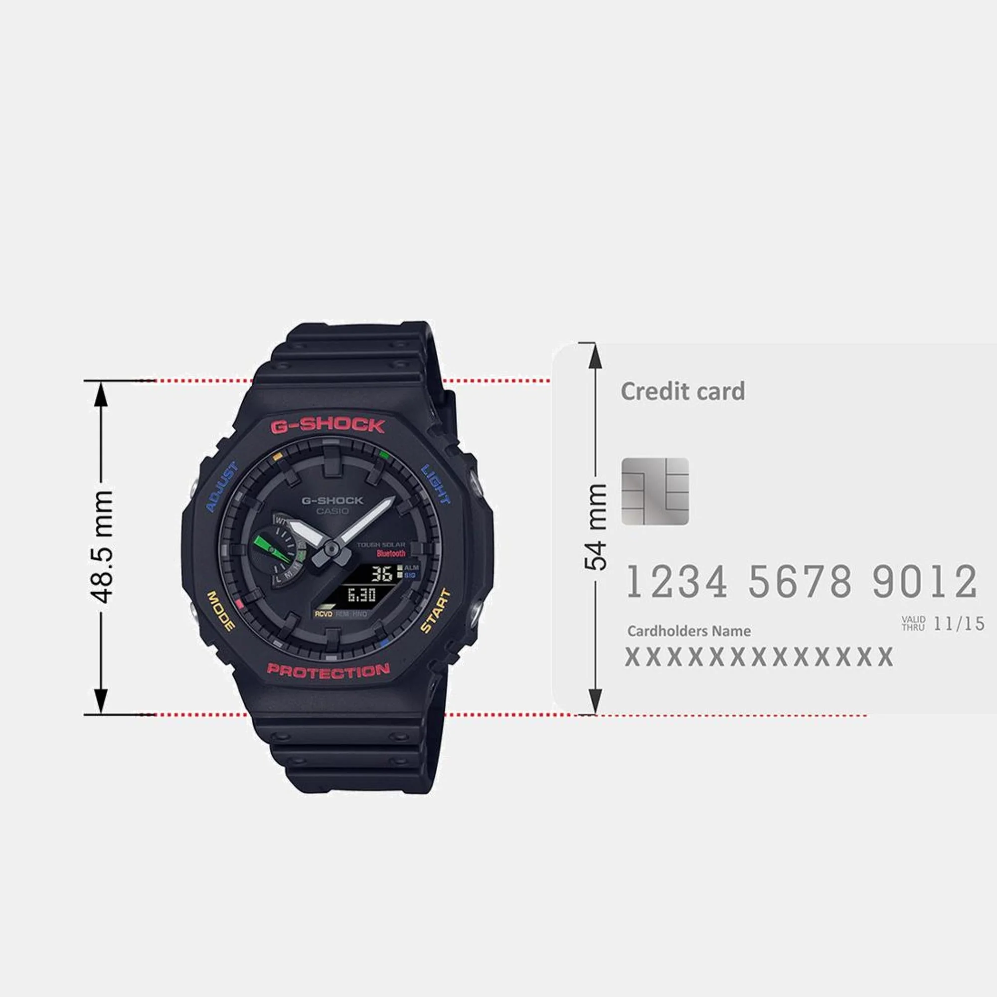 G-Shock Men Quartz Black Dial Analog-Digital Resin Watch G1476 - Image 8