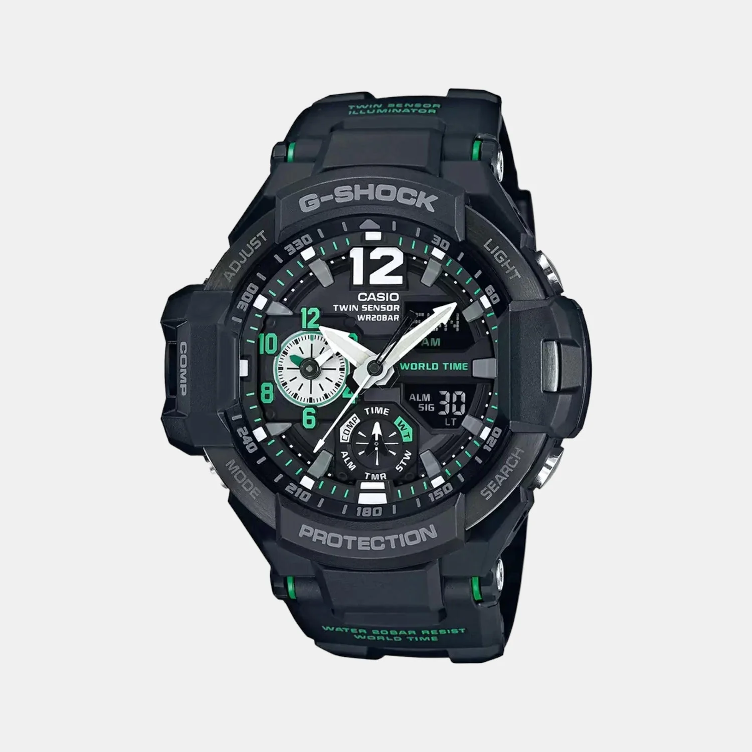 G-Shock Men Quartz Black Dial Analog-Digital Resin Watch G595
