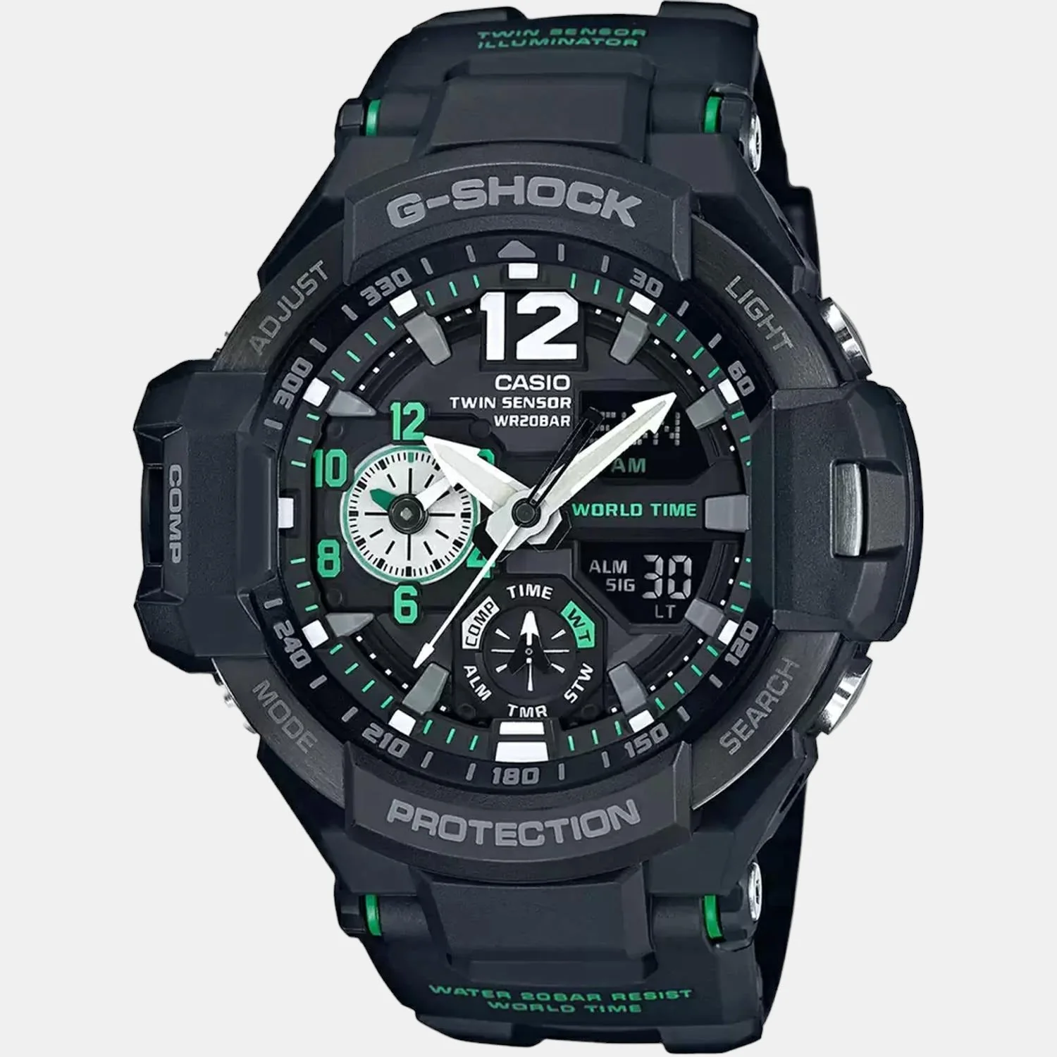 G-Shock Men Quartz Black Dial Analog-Digital Resin Watch G595 - Image 2