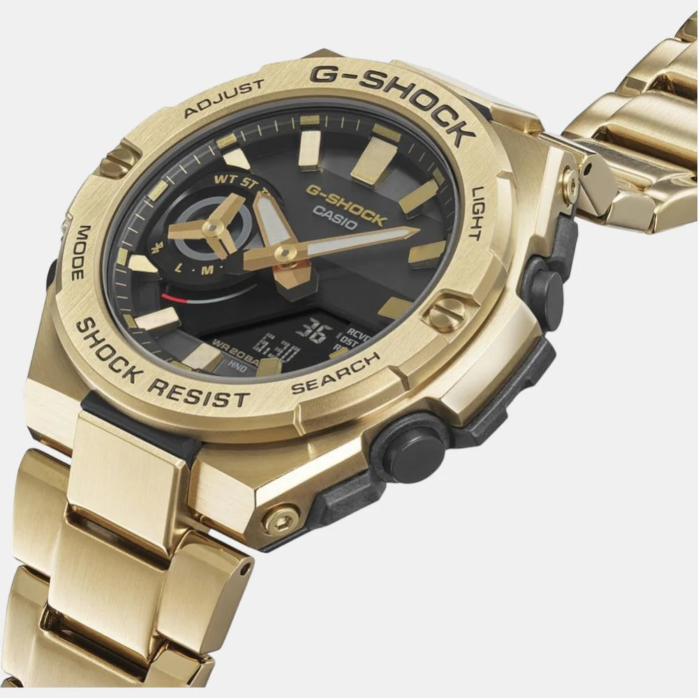 G-Shock Men Quartz Black Dial Analog-Digital Stainless Steel Watch G1234 - Image 2