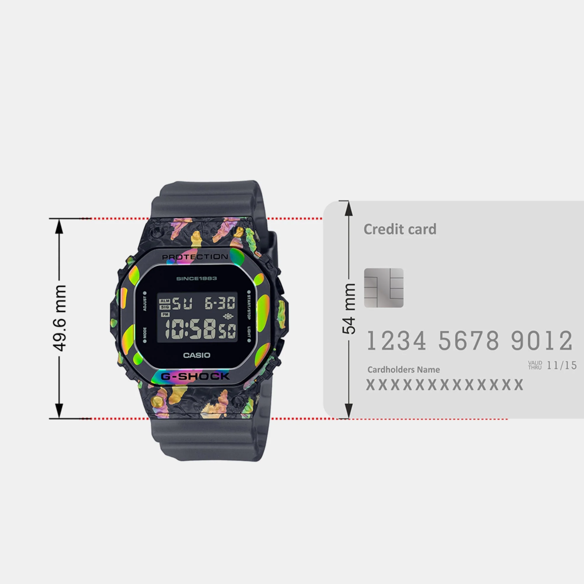 G-Shock Men Quartz Black Dial Digital Resin Watch G1348 - Image 7