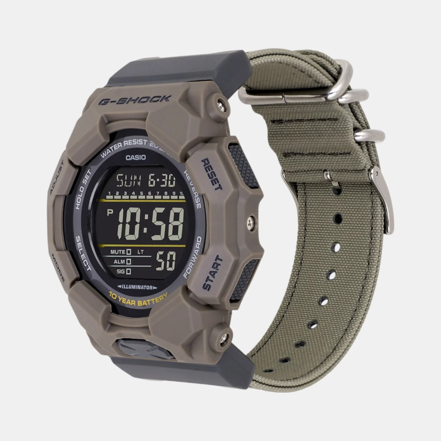 G-Shock Men Quartz Black Dial Digital Resin Watch G1672 - Image 4