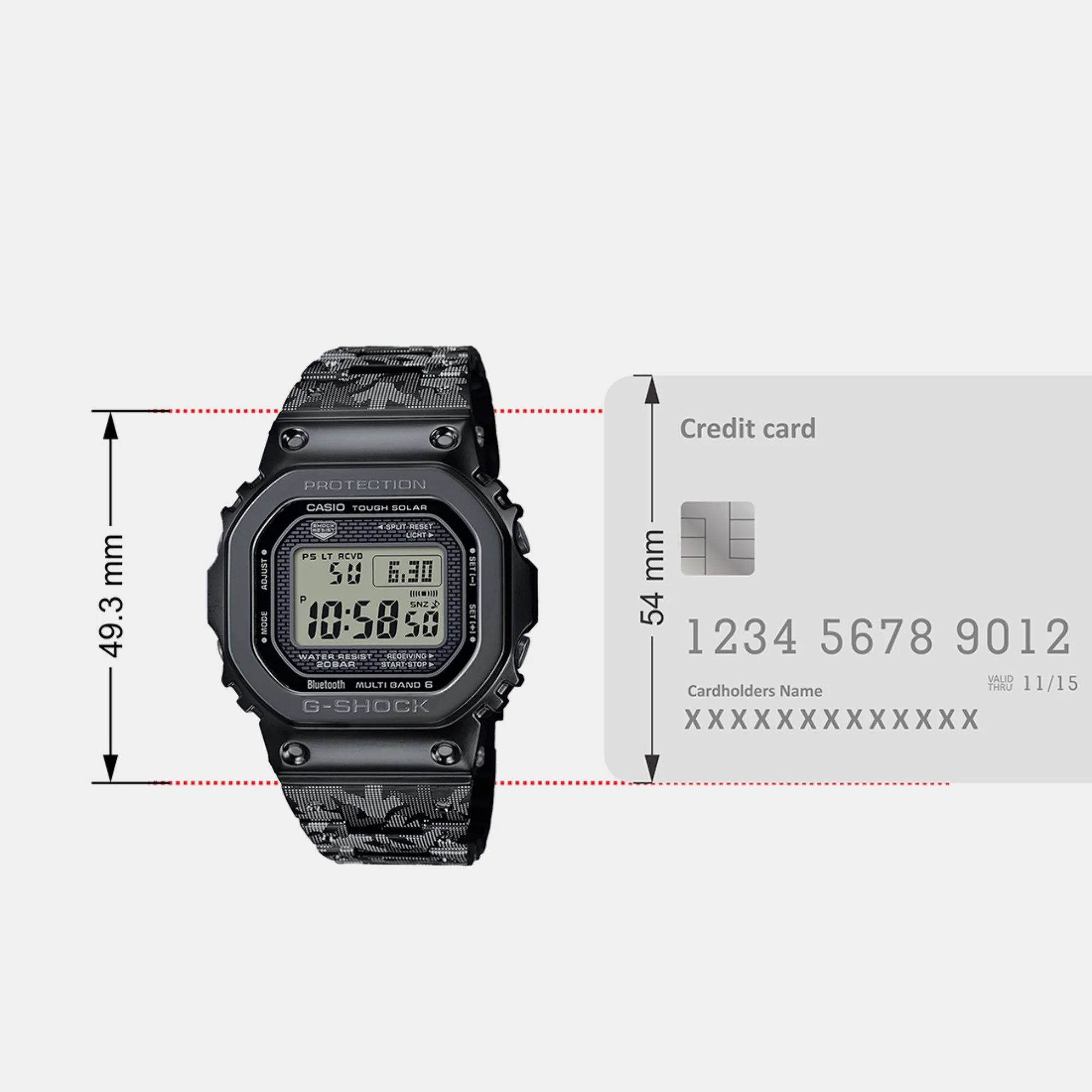 G-Shock Men Quartz Black Dial Digital Silicone Watch G1321 - Image 6