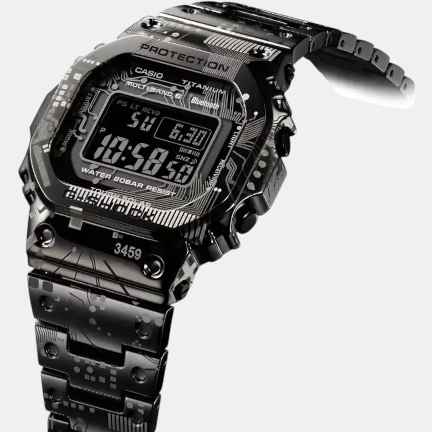 G-Shock Men Quartz Black Dial Digital Stainless Steel Watch G1349 - Image 2